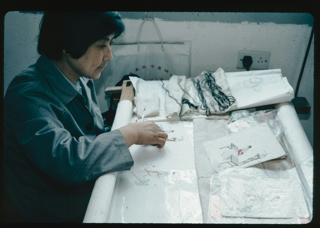 investigator examining evidence