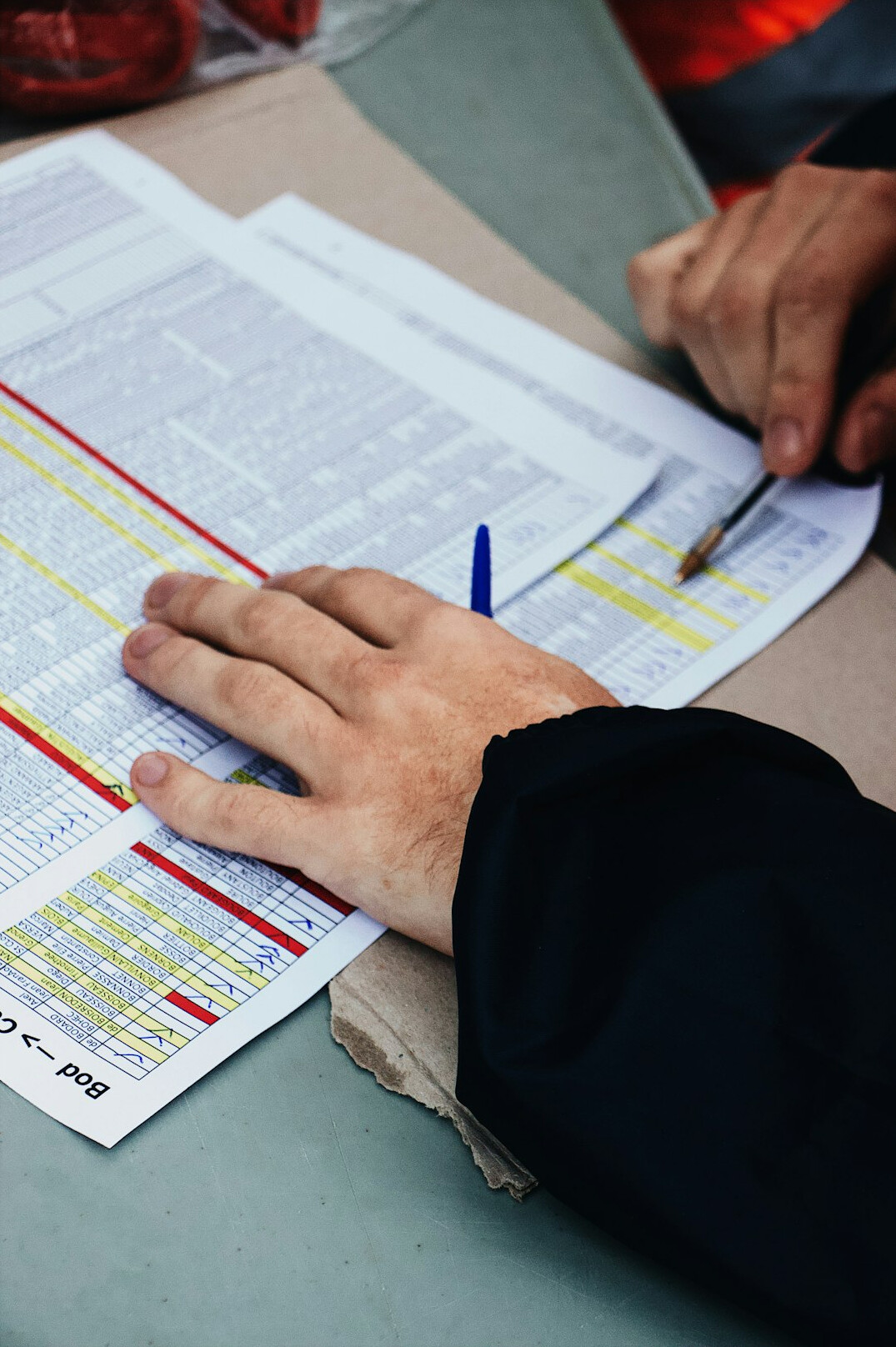 investigator reviewing evidence